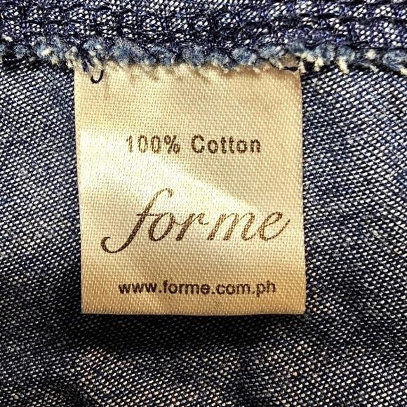 Forme Large Navy Blue Cotton Cold Off The Shoulder Spaghetti Summer Shor… - Picture 11 of 11